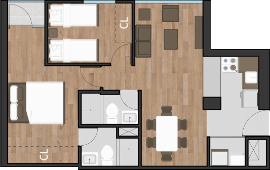 Departamento 2 dormitorios